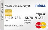 Athabasca University Rewards Platinum Plus MasterCard issued by MBNA