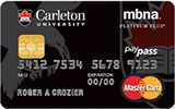 Carleton University Rewards Platinum Plus MasterCard issued by MBNA