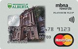 University of Alberta Rewards Platinum Plus MasterCard issued by MBNA