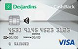 Desjardins Cash Back Visa issued by Desjardins