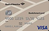 BankAmericard Credit Card for Students issued by Bank of America