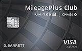 United MileagePlus Club Card  issued by Chase Bank