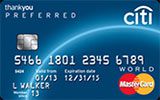 Citi ThankYou Preferred Card issued by Citi Bank