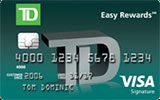 TD Easy Rewards Visa Credit Card issued by TD Bank